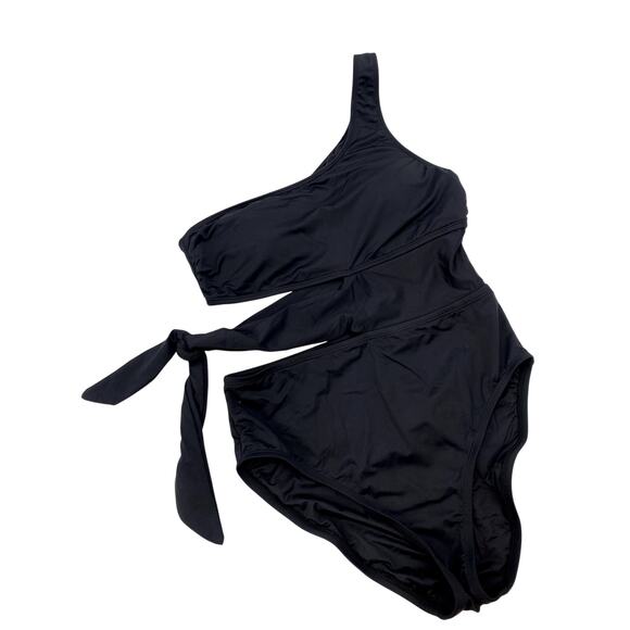 La Blanca Island Goddess One Shoulder Tie One Piece Swimsuit - Picture 2 of 4